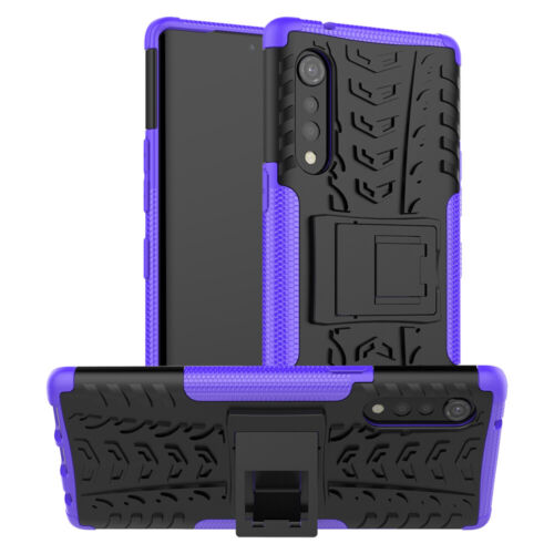 For LG Velvet 5G Case Caseswill Hybrid Shockproof Kickstand Protective Cover - Photo 9 sur 16