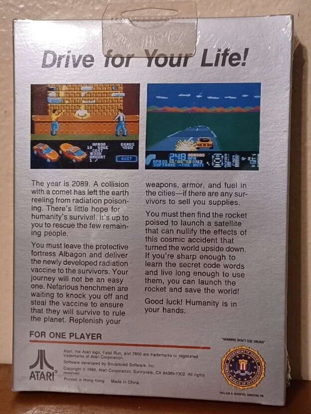 New Vintage Atari 7800 Fatal Run Factory Sealed 1990 Video Game WATA - Image 2 of 4