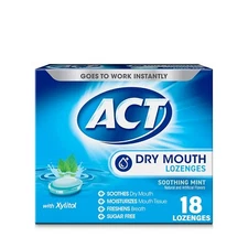 SM ACT Dry Mouth Lozenges with Xylitol Soothing Mint 18 Lozenges