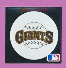 GIANTS CHROME TEAM LOGO STICKER BARRY BONDS VINTAGE SILVER DECAL MLB FLEER TPHLC