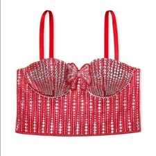 DREAM ANGELS By Victoria  s Secret Lightly-Lined Embellished Bow Bustier
