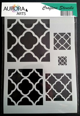 Stencil Di Aurora Arts A4 Forme Geometriche 190mic Mylar Stencil - Foto 4