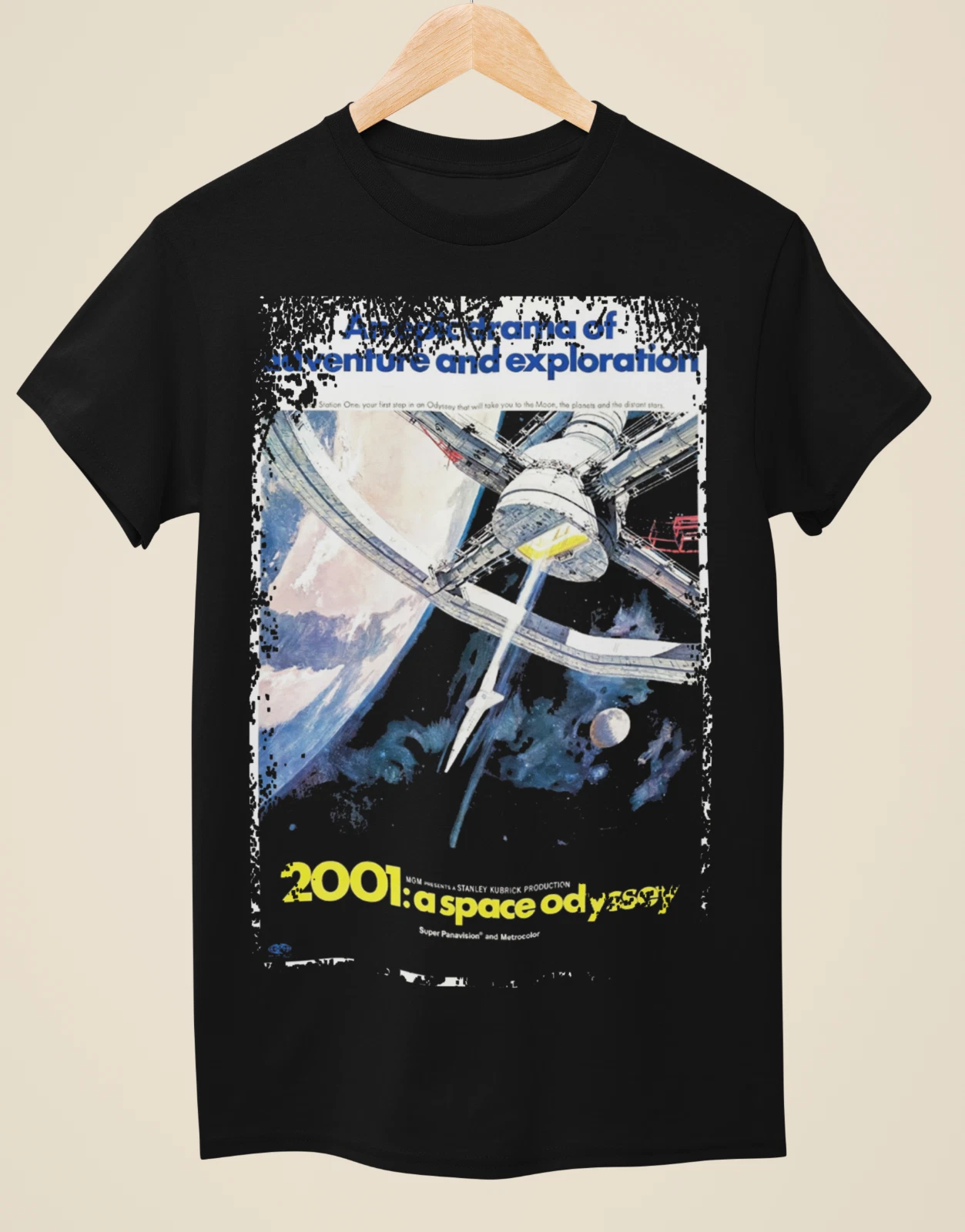 2001: A Space Odyssey (1968) - Movie Poster inspired Unisex Black T-Shirt
Opens in a new window or t