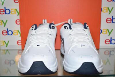 Nike Air Monarch IV Men\'s Training Shoes Sz 10 White/Navy 415455 102 s-l400.jpg main image 4