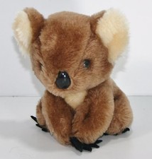 Vintage KOALA BEAR Brown Dakin Korea 1978 5" Plush Stuffed Animal Nutshells