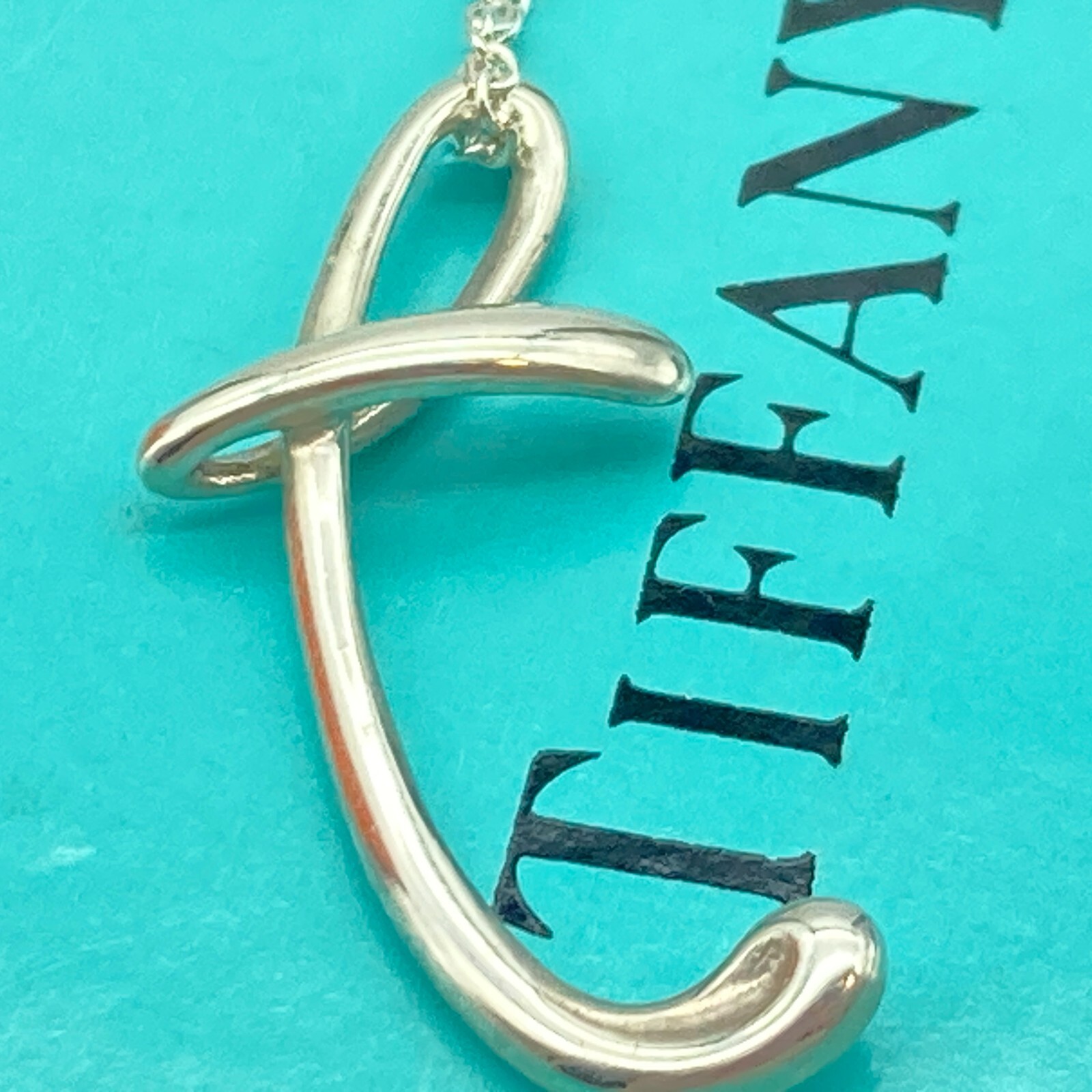 Elsa Peretti Letter Necklace T Tiffany Initial Letter T Necklace