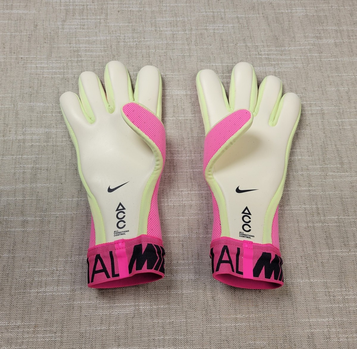 NIKE GK Mercurial Touch Elite Goalkeeper Gloves size 6 Adult Pink White Soccer | eBay
