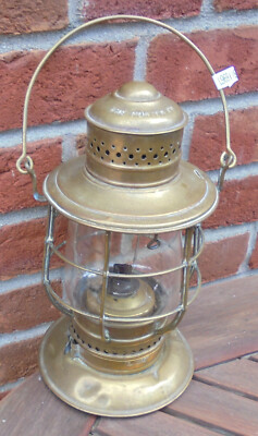 Petroleumlampe The Porter Co New York Patentet Dez 26-93, Messing, Flachbrenner
