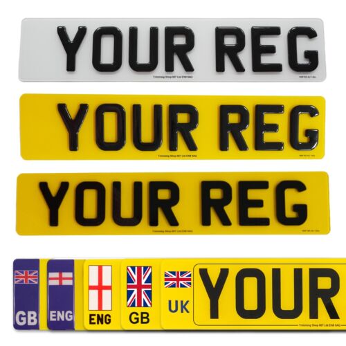 Number Plates 100% ROAD/MOT Legal Premium Car Registration STANDARD/3D/4D -UK/GB - Afbeelding 1 van 26