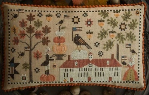 George Decorates for Martha - Plum Street Samplers New Chart