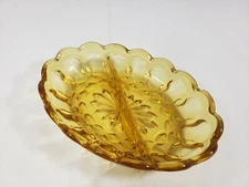 Vintage Amber Glass Ashtray