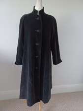 Aquascutum Black Ladies Coat Full Length Waterproof Size Uk 12 Mint Velvet Look