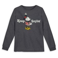 Disney Store Minnie Mouse Long Sleeve T Shirt Girls 2/3 4 5/6 7/8 - XXS XS S M