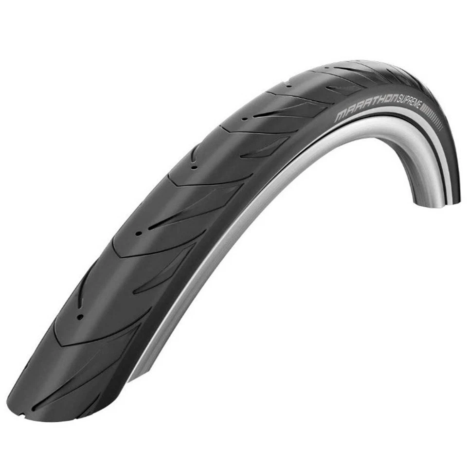 Neumático de bicicleta Schwalbe Marathon Supreme 26 x 1,6 cubierta plegable negro protector en V Foto 3 de 3