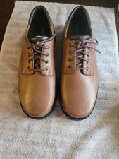 Rockport Mens HYDROShield Brown Leather Nubuck Oxford Waterproof Shoes US 9.5 XW