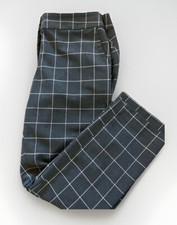 LOFT ANN TAYLOR Womens JULIE FIT Gray Windowpane Straight Leg Dress Pants Sz. 8