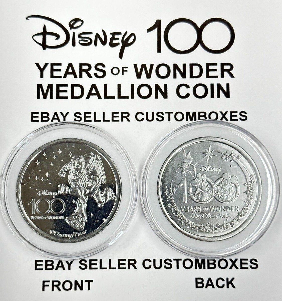 Disney 100 Medallion Coins 100th Anniversary Commemorative