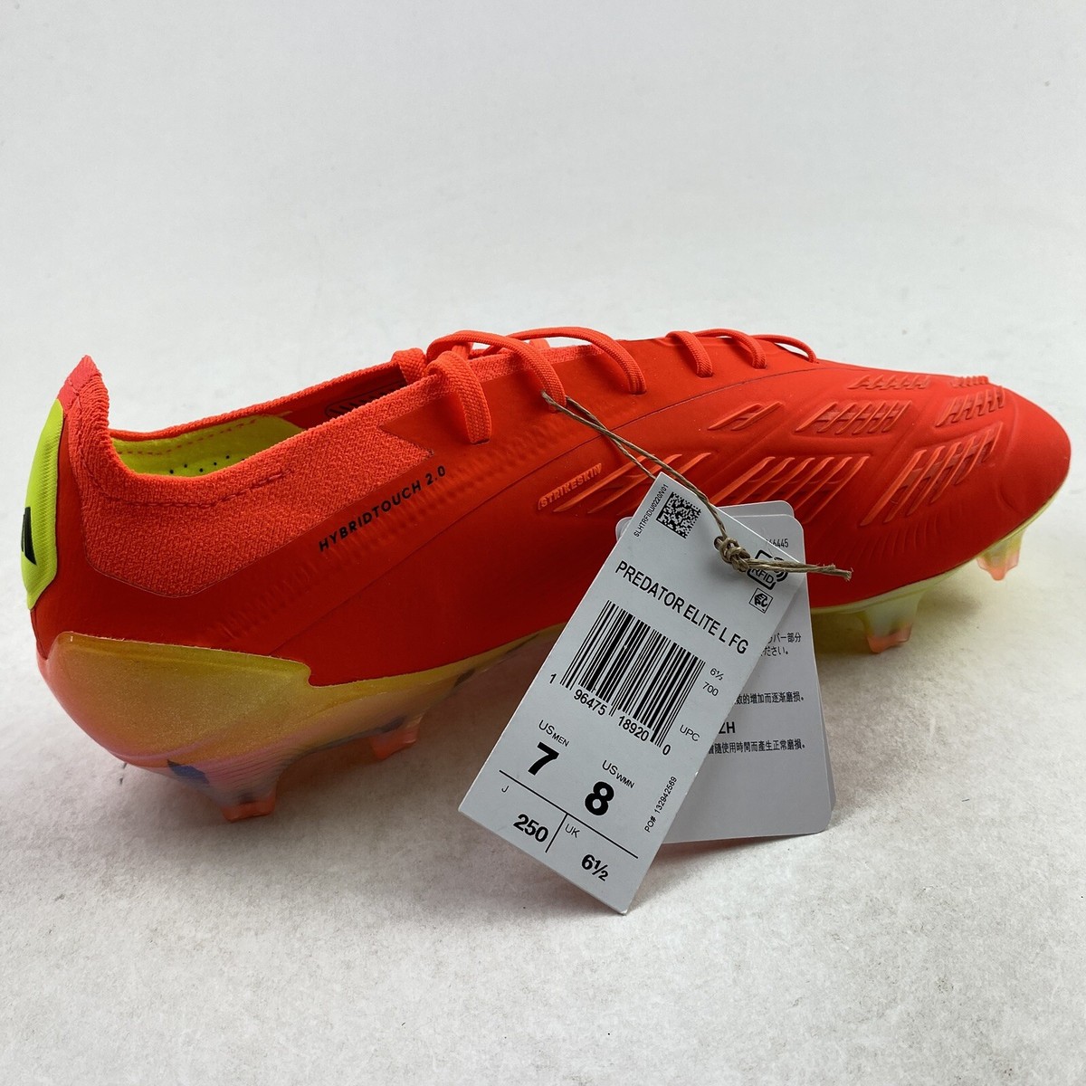 Adidas Predator Elite FG Low Soccer Cleats Men Size 7 Solar Red Black IF8883 Adidas Predator Elite FG Low Soccer Cleats Mens Size 7 Solar  main image 2
