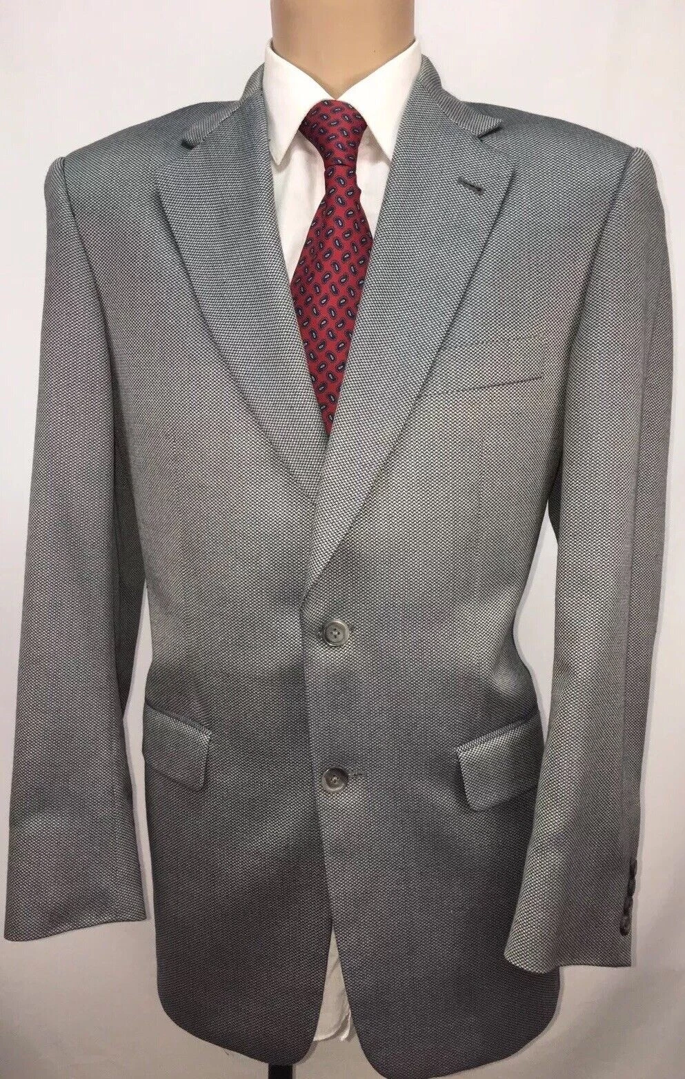 GIACCA BLAZER NERA DA UOMO BURBERRY CAPPOTTO SPORTIVO TAGLIA 40R ARGENTO TESTA UNGHIE