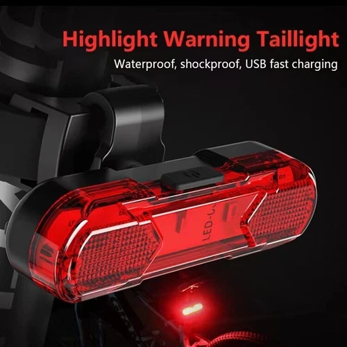 3000 Lumen Bike Light Set USB Rechargeable Bicycle Headlight & Taillight, 5 Mode - Picture 9 of 10