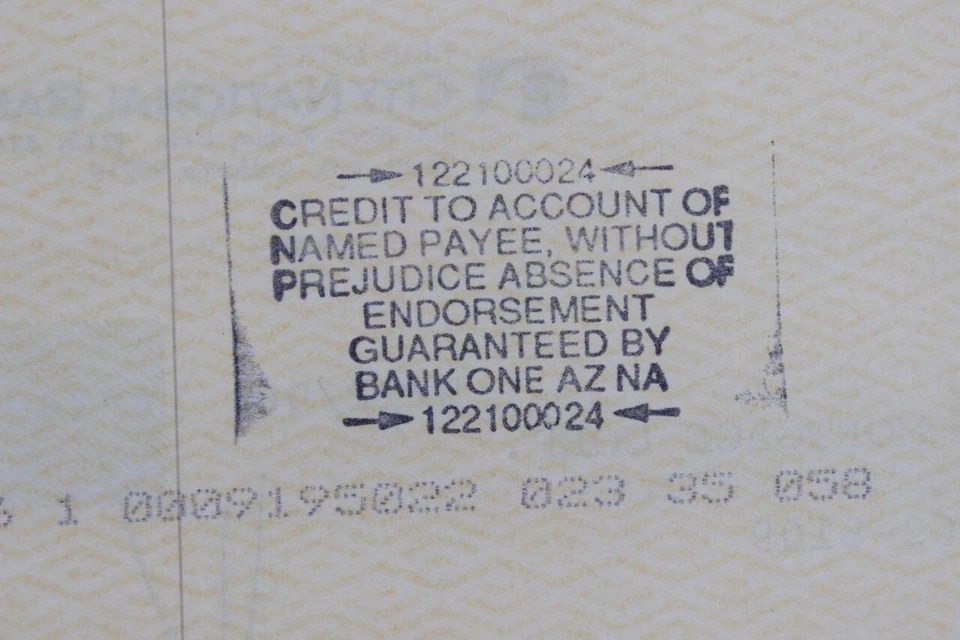 Marcus Allen Signed Check w/David Dalby Signed Check Raiders – COA JSA - Image 4 of 4