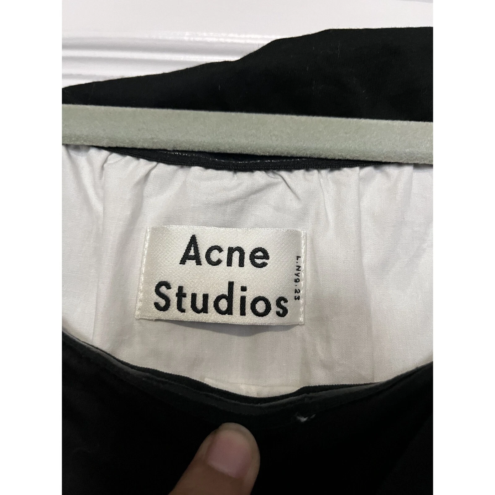 Abito Camicia Acne Studios Oversize Cotone Popeline Spalline Scollate Cotone Taglia M