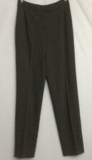 NWT Donna Karan 690 Barneys Straight Leg Wool Dress Pants Size 8 Greenish Gray