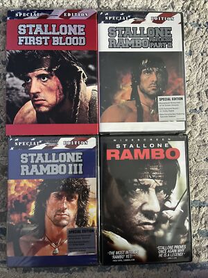 NEW RAMBO Collection (Lot of 4) First Blood, Part Two & III