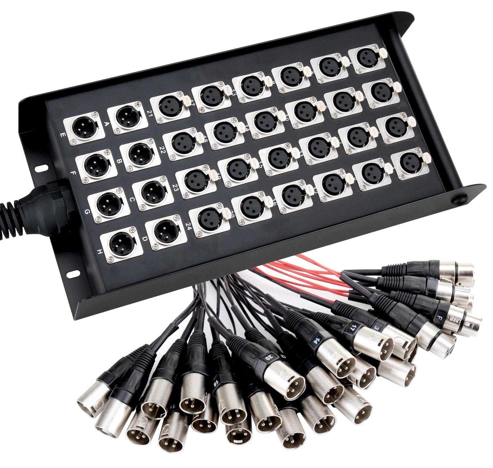 Stagebox XLR Ciabatta Multicore Stage Audio 32 Canali 24 In 8 Out Professionale