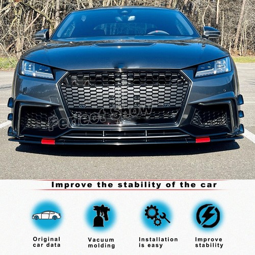 Für Audi TT RS Carbon Fins Spoiler Canards Front Fog Light Cover Splitter 16-18 - Bild 2 von 13
