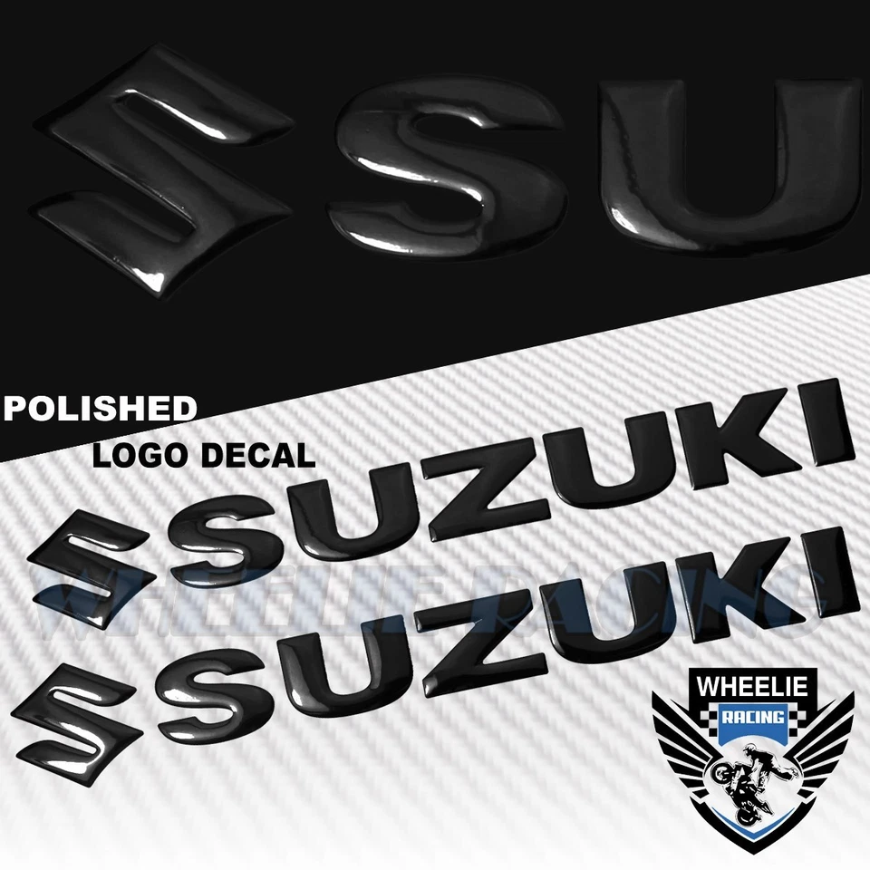 ALMOHADILLA PERFORADA NEGRA PARA TANQUE DE COMBUSTIBLE PRO GRIP + LOGOTIPO SUZUKI DE 5,75" + PEGATINA EMBLEMA CARTA Foto 2 de 4
