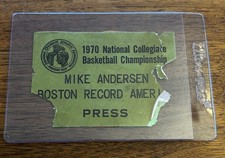 1970 NCAA Basketball Championship Press Ticket John Wooden