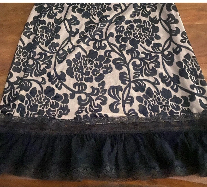 VTG Betsy Johnson Flocked Skirt S Velvet Burnout Whimsigoth Fairy Grunge Y2k 90s - Image 3 of 4