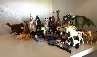 Schleich Lot Of 23- Horses, Dragon, Unicorns, Cows, Birds, Animal Figures, Etc