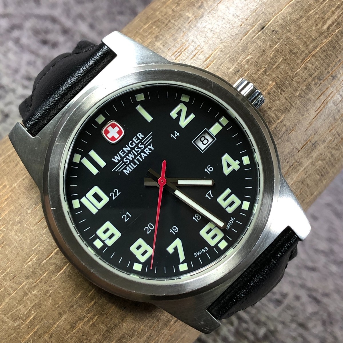 Leather Wenger 7290x Reloj River Plate Swiss Military Wenger Swiss