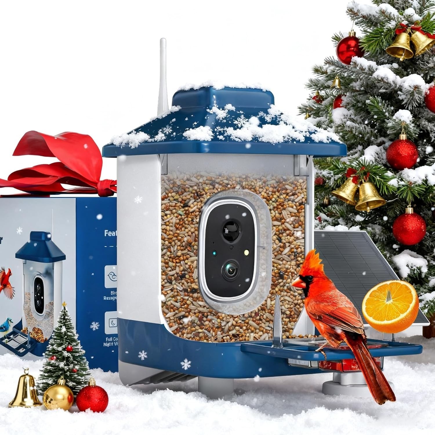 With Camera, Ai Bird Identification, Full Hd Live Video, Solar Power