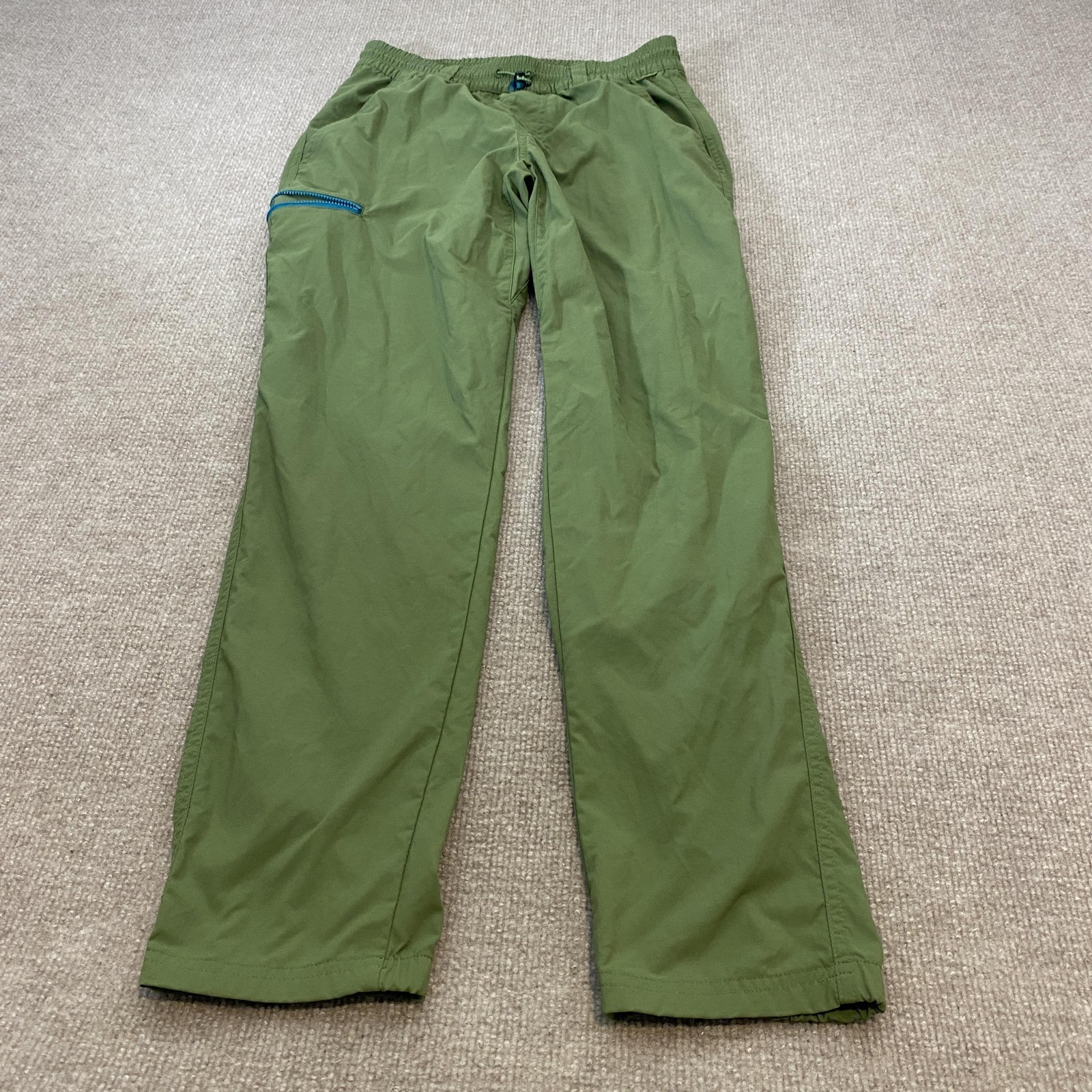 REI Co-op Pants Men Small Green Stretch Hiking Gorpcore Elastic Waist Zip Pocket
