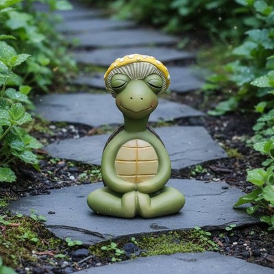 Meditation Creature Statue Cute Design Meditating Creature Figurine Serene &