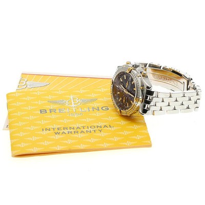Breitling Chronomat Bicolor B13352 Automatic 39mm Papers Black Chronograph Men's