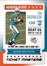 2020 ROOKIES STARS TICKET MASTERS #12 TUA TAGOVAILOA MIAMI DOLPHINS FOOTBALL