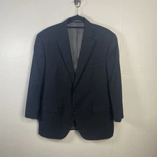 Peter Millar Aqua Nanoluxe Men’s Gray Wool Blazer Jacket Inner Pockets Size 42S