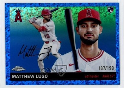 2025 Chrome Platinum Anniversary Blue Mini-Diamond Refractor Matthew Lugo 1ty1