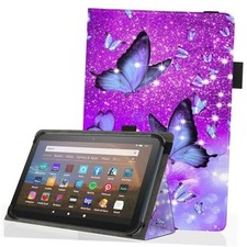 Universal 7 8 Inch Android Tablet Case,Slim Folding Stand Cover Butterfly 01
