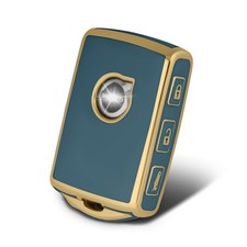 for Volvo 4 Side Buttons Key Fob Cover, TPU Smart Key Fob Case Compatible wit...