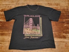 SAN FRANCISCO BRIDGE Vtg SHIRT RETRO T-SHIRT THE GOLDEN GATE Sz L Single Stitch
