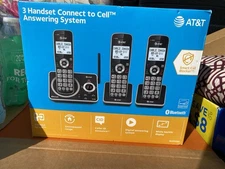 NEW AT&T 3-Handset Cordless Phones With Bluetooth & Answering System T9