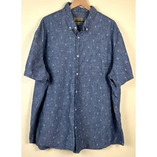 The Foundry Men's Short Sleeve Button Up Shirt Size 3XL