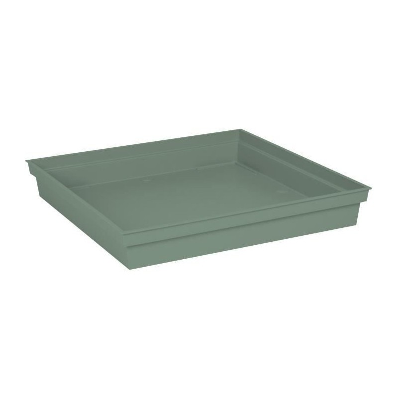 Soucoupe carrée Toscane robuste 40 cm design épuré vert laurier