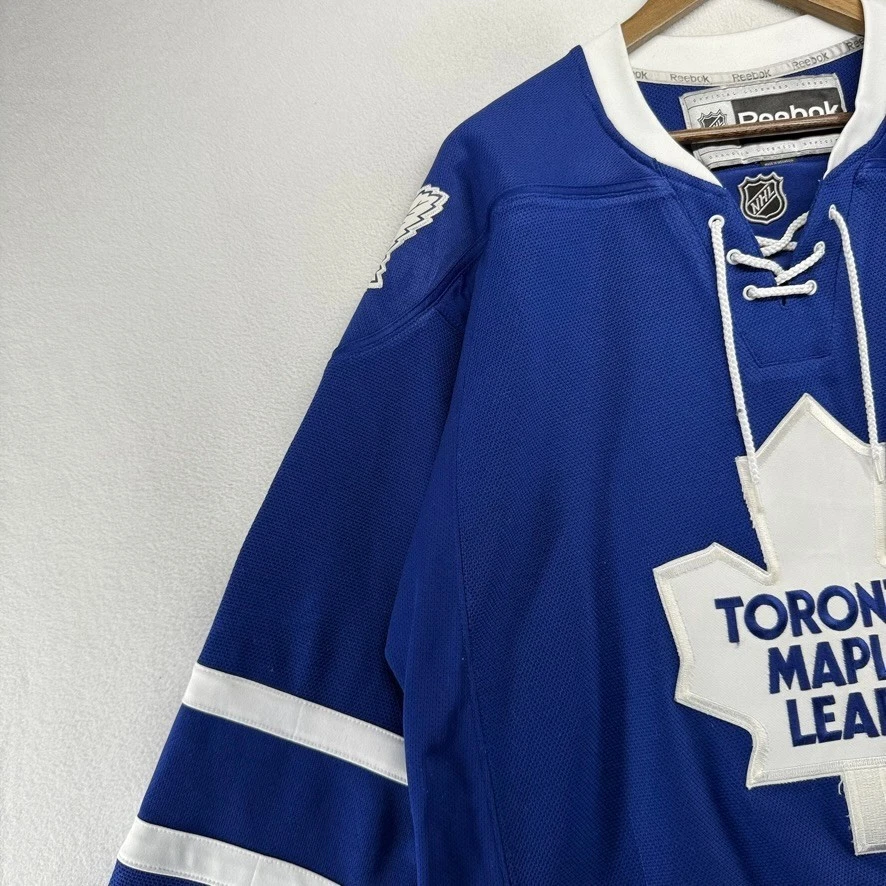 Camiseta deportiva para hombre Toronto Maple Leafs grande azul cosida logotipo de Dionn Phaneuf Reebok #3 Foto 4 de 4