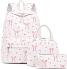 Backpack for Girls 3PCS Girls Backpack with Lunch Bag Pencil Case Cute Kids Teen